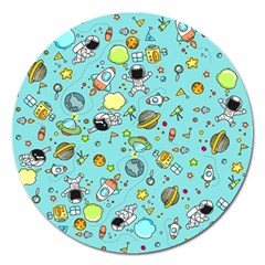 Space Pattern Magnet 5  (round) by Valentinaart