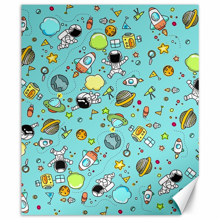 Space Pattern Canvas 8  x 10 