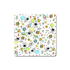 Space Pattern Square Magnet by Valentinaart