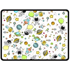 Space Pattern Double Sided Fleece Blanket (large)  by Valentinaart