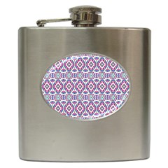 Colorful Folk Pattern Hip Flask (6 Oz)