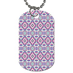Colorful Folk Pattern Dog Tag (two Sides) by dflcprints