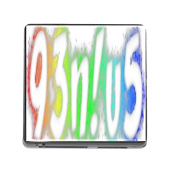 Genius Funny Typography Bright Rainbow Colors Memory Card Reader (square) by yoursparklingshop