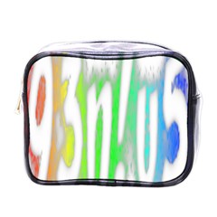 Genius Funny Typography Bright Rainbow Colors Mini Toiletries Bags by yoursparklingshop