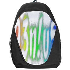 Genius Funny Typography Bright Rainbow Colors Backpack Bag by yoursparklingshop