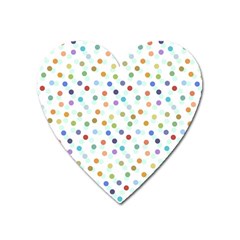 Dotted Pattern Background Brown Heart Magnet by Modern2018