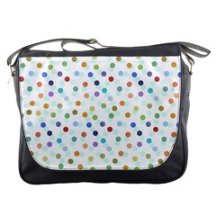 Dotted Pattern Background Brown Messenger Bags