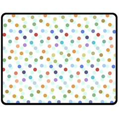 Dotted Pattern Background Brown Double Sided Fleece Blanket (medium)  by Modern2018