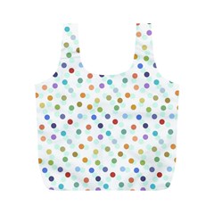 Dotted Pattern Background Brown Full Print Recycle Bags (m)  by Modern2018