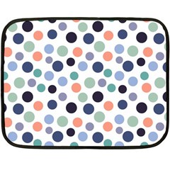 Dotted Pattern Background Blue Fleece Blanket (mini) by Modern2018