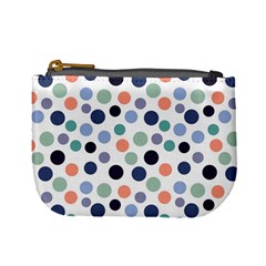 Dotted Pattern Background Blue Mini Coin Purses by Modern2018