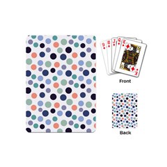 Dotted Pattern Background Blue Playing Cards (mini)  by Modern2018