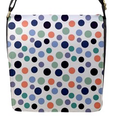 Dotted Pattern Background Blue Flap Messenger Bag (s)