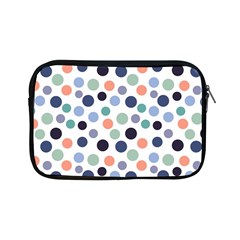 Dotted Pattern Background Blue Apple Ipad Mini Zipper Cases by Modern2018