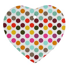 Dotted Pattern Background Ornament (Heart)