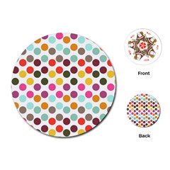 Dotted Pattern Background Playing Cards (round)  by Modern2018