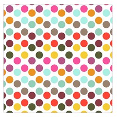 Dotted Pattern Background Large Satin Scarf (Square)