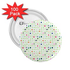 Dotted Pattern Background Full Colour 2 25  Buttons (100 Pack)  by Modern2018