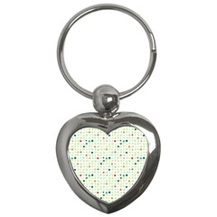 Dotted Pattern Background Full Colour Key Chains (heart)  by Modern2018