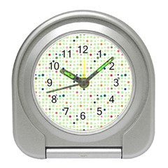 Dotted Pattern Background Full Colour Travel Alarm Clocks by Modern2018