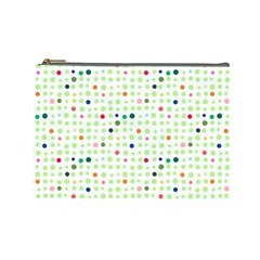 Dotted Pattern Background Full Colour Cosmetic Bag (large)  by Modern2018