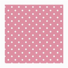 Pink Polka Dot Background Medium Glasses Cloth by Modern2018