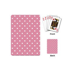Pink Polka Dot Background Playing Cards (mini)  by Modern2018