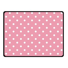 Pink Polka Dot Background Double Sided Fleece Blanket (small)  by Modern2018