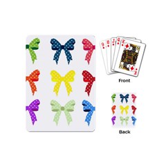 Ribbons And Bows Polka Dots Playing Cards (mini)  by Modern2018