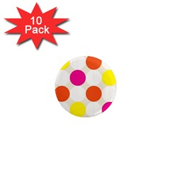 Polka Dots Background Colorful 1  Mini Magnet (10 Pack)  by Modern2018