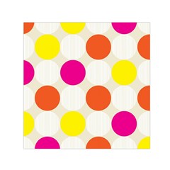 Polka Dots Background Colorful Small Satin Scarf (square) by Modern2018