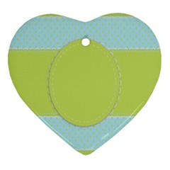 Lace Polka Dots Border Heart Ornament (two Sides) by Modern2018