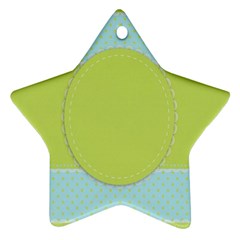 Lace Polka Dots Border Star Ornament (two Sides) by Modern2018