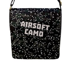 Airsoft Camo Flap Closure Messenger Bag (l) by cglightNingART