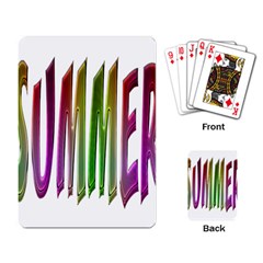 Summer Colorful Rainbow Typography Playing Card by yoursparklingshop