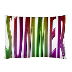 Summer Colorful Rainbow Typography Pillow Case (two Sides) by yoursparklingshop