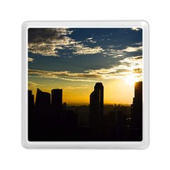 Skyline Sunset Buildings Cityscape Memory Card Reader (square)  by Simbadda