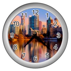 Vancouver Canada Sea Ocean Wall Clocks (silver) 