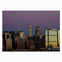 Skyline City Manhattan New York Large Glasses Cloth (2-side) by Simbadda