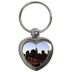 New York City Skyline Building Key Chains (heart)  by Simbadda