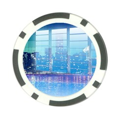 Skyscrapers City Skyscraper Zirkel Poker Chip Card Guard by Simbadda