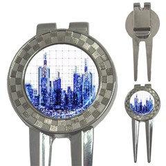 Skyscrapers City Skyscraper Zirkel 3-in-1 Golf Divots by Simbadda