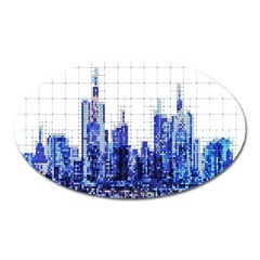 Skyscrapers City Skyscraper Zirkel Oval Magnet