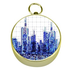 Skyscrapers City Skyscraper Zirkel Gold Compasses by Simbadda