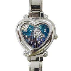 Architecture Skyscraper Heart Italian Charm Watch by Simbadda