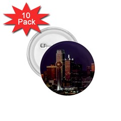 Dallas Texas Skyline Dusk Usa 1 75  Buttons (10 Pack) by Simbadda