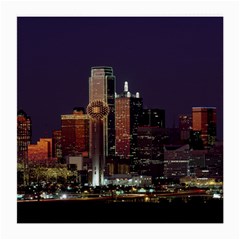 Dallas Texas Skyline Dusk Usa Medium Glasses Cloth by Simbadda