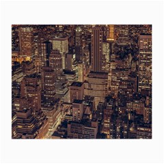 New York City Skyline Nyc Small Glasses Cloth (2-side) by Simbadda