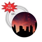 Skyline Panoramic City Architecture 2.25  Buttons (10 pack)  Front