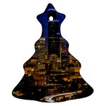 Skyline Downtown Seattle Cityscape Ornament (Christmas Tree)  Front